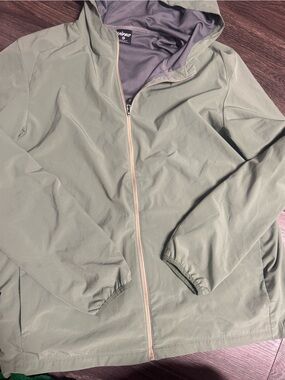 UNIPRO XL Sage Green Hooded Windbreaker